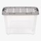 IRIS USA 19 Quart Stack & Pull Clear Plastic Storage Box, Gray, 5 Pack